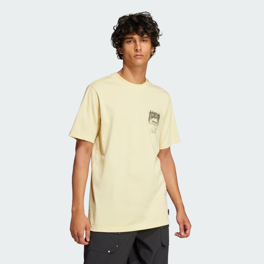 adidas Trefoil Series Fashion Elevated Tee Yellow Free Shipping with adiClub adidas US