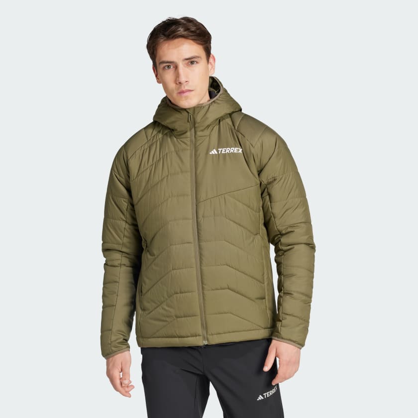 Adidas synthetic hooded jacket shop