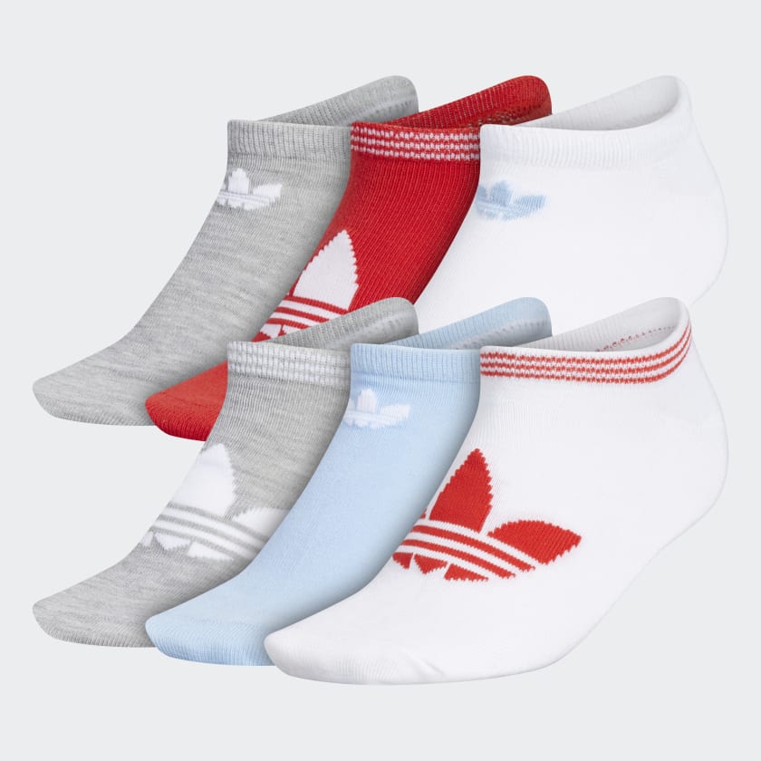 adidas Trefoil Superlite No-Show Socks 6 Pairs - Multicolor | CM3981 ...