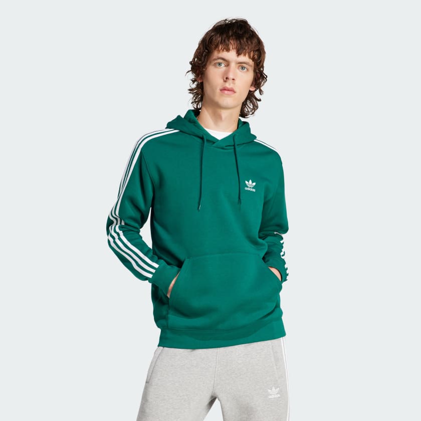 Green Hoodie adidas Men\'s 3-Stripes Adicolor Classics US | - adidas | Lifestyle
