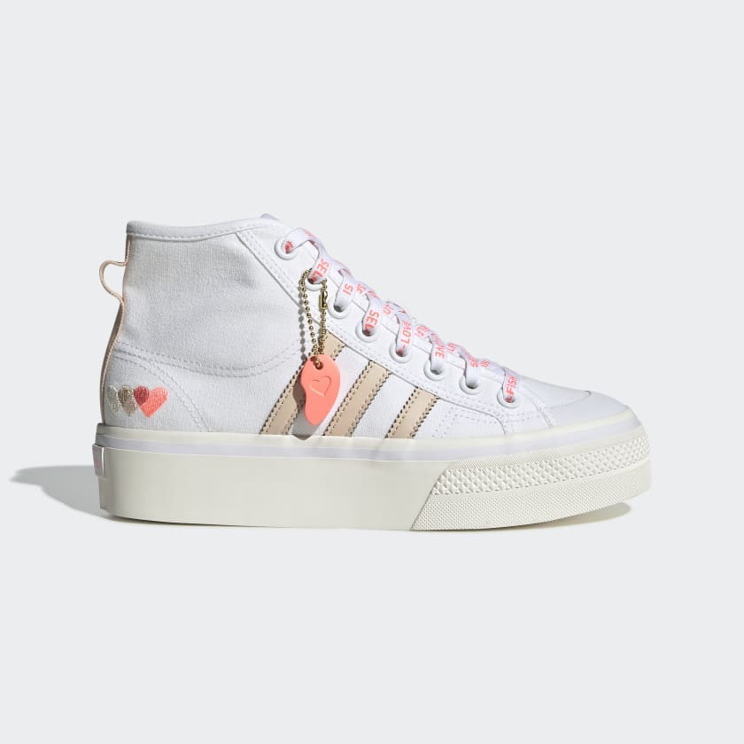 adidas Nizza Platform Mid Shoes - White | adidas UK