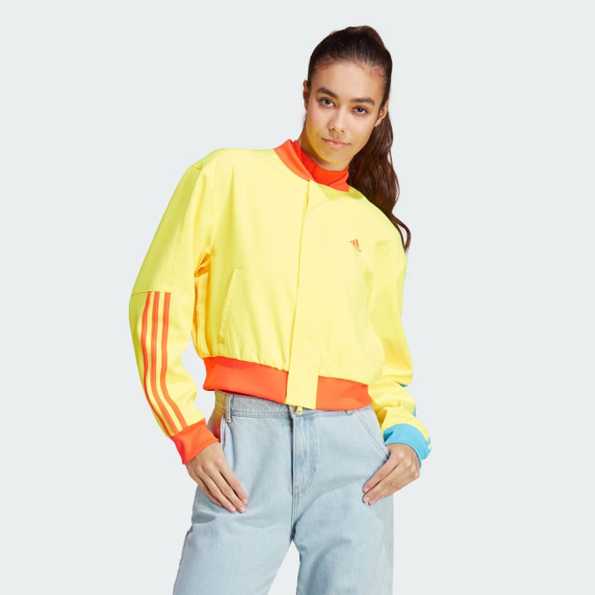 Neon yellow bomber jacket discount