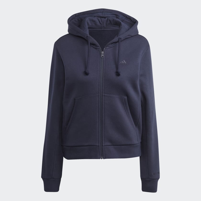 adidas ALL SZN Fleece Full-Zip Hoodie - Blue | Free Shipping
