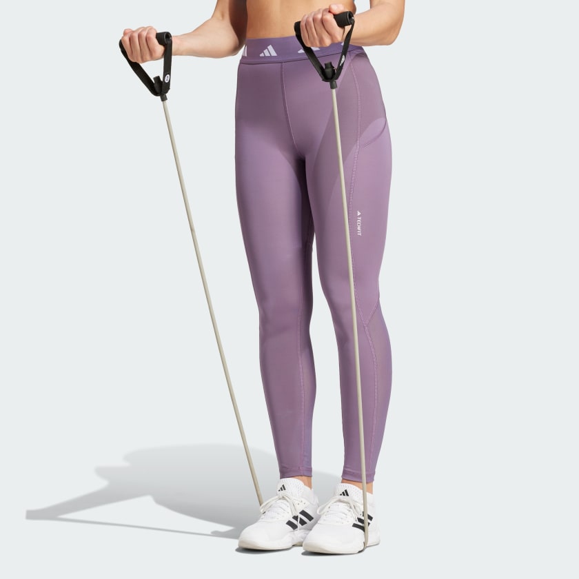 adidas Techfit Stash Pocket Full Length Leggings Purple adidas Deutschland