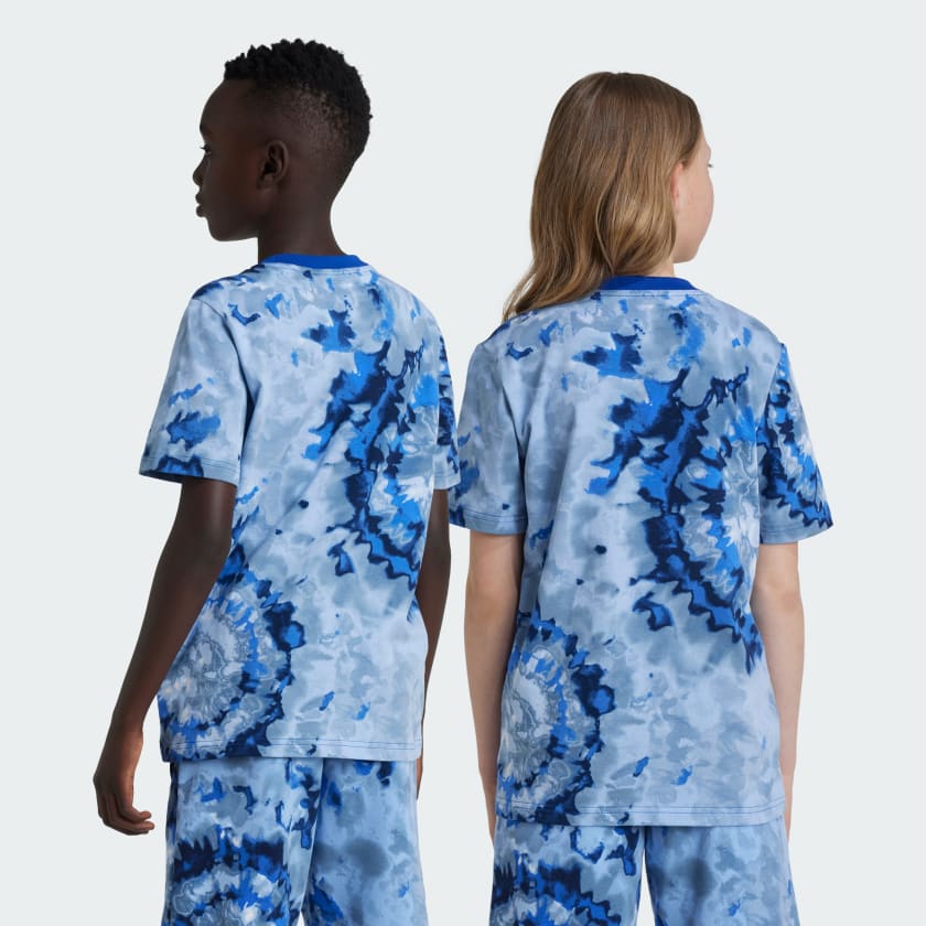 アディダス アディダス オリジナルス タイダイ 総柄プリント 半袖Tシャツ - ブルー | アディダス ジャパン