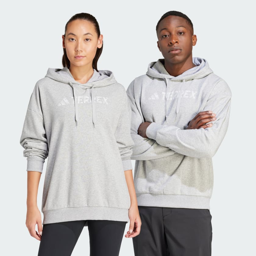 adidas Terrex Large Logo Hoodie Gender Neutral Grey adidas
