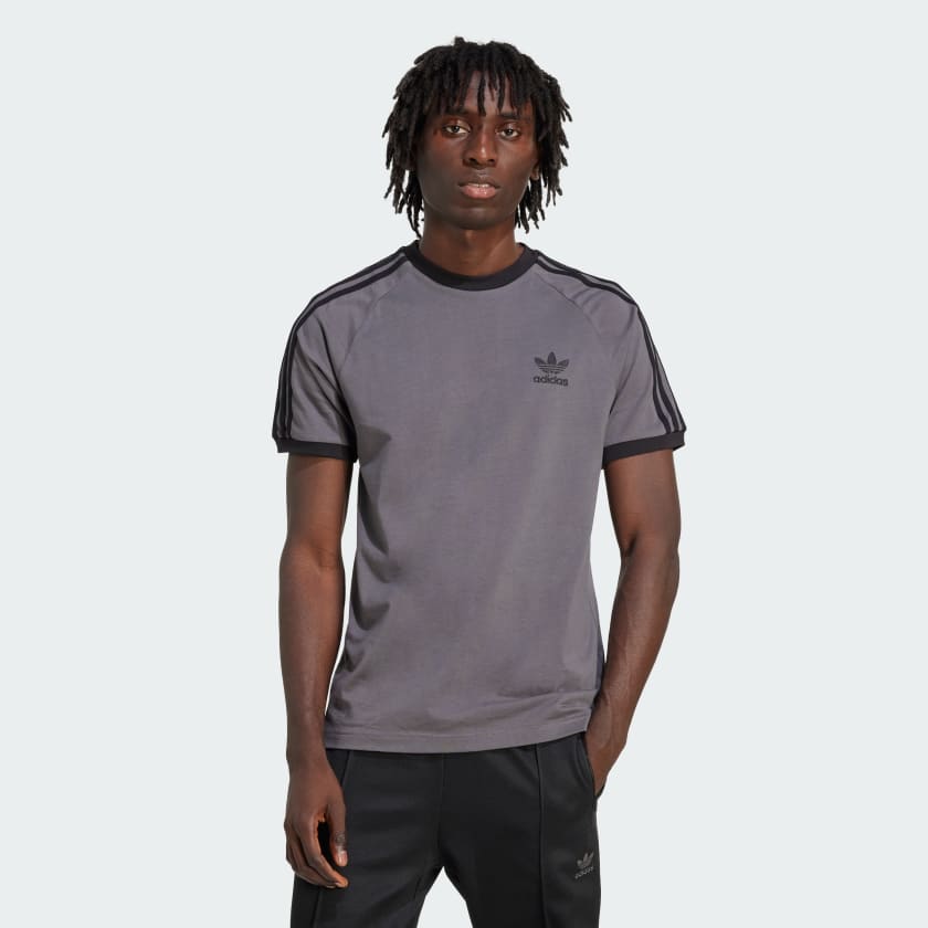 adidas Adicolor Classics 3-Stripes Tee - Grey | Free