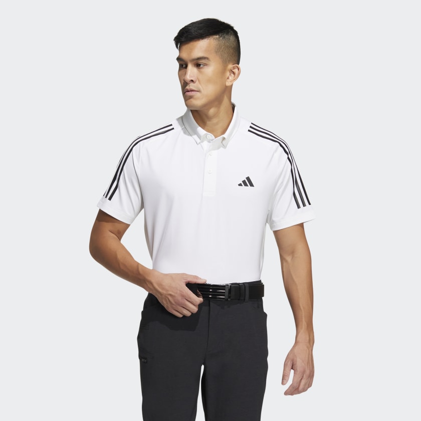 Adidas 3 stripe golf shirt cheap