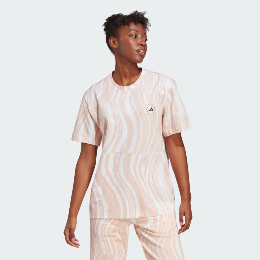 Adidas warped stripes sales tee