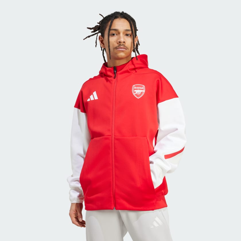 お手軽価格で贈りやすい adidas Arsenal ADIDAS Z.N.E. Anthem Jacket - Red | Free ウェア