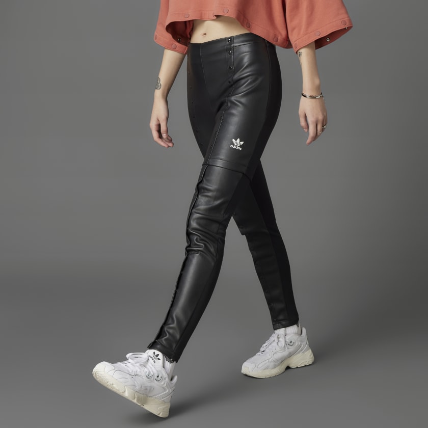 Adidas faux leather leggings deals