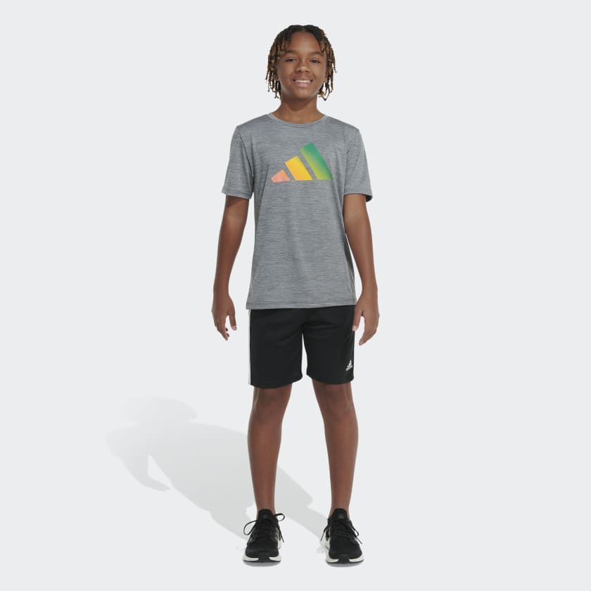 adidas Mélange Iconic Tee - Grey | Kids' Training adidas US