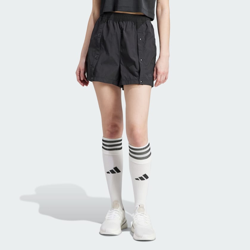 Adidas snap sales shorts womens
