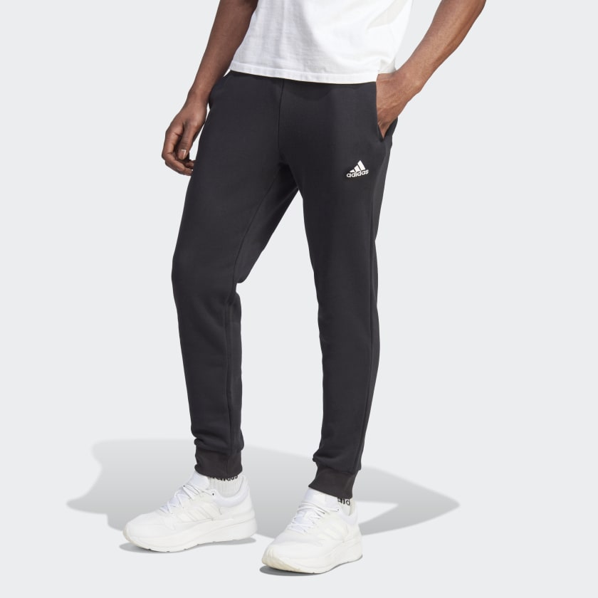 adidas Men's Essentials Fleece Tapered Cuffed Pants - Black | adidas Canada