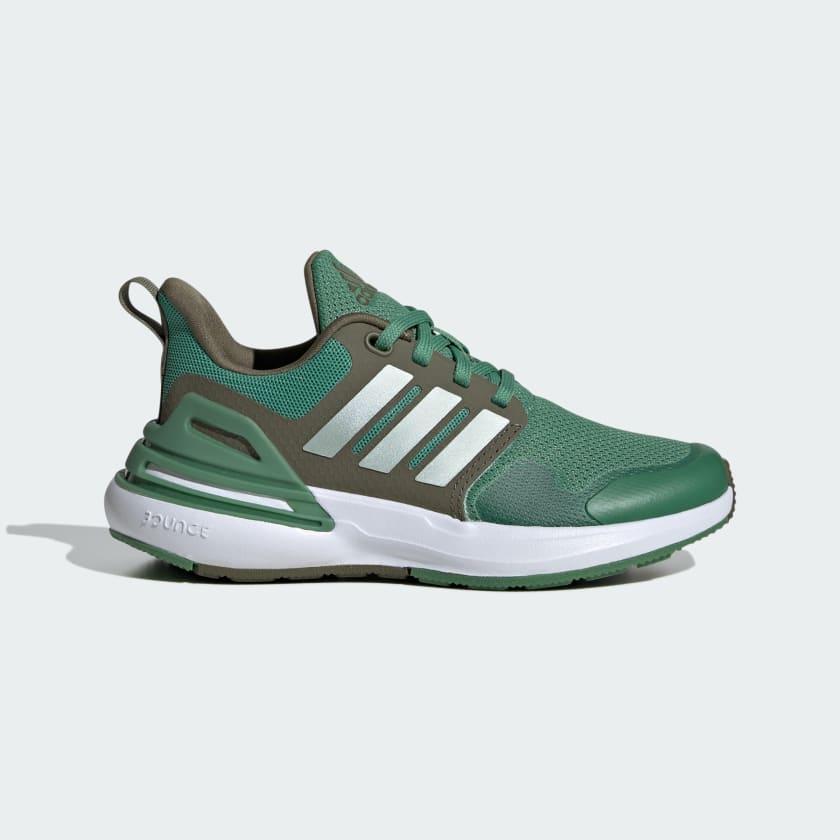Adidas Bounce Gray Green Running Trainer Lace Up Sneakers Shoe