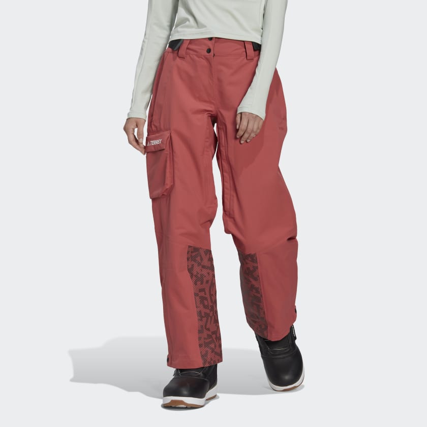 adidas TERREX 3-Layer Post-Consumer Nylon Snow Pants - Red | Women's Skiing | US