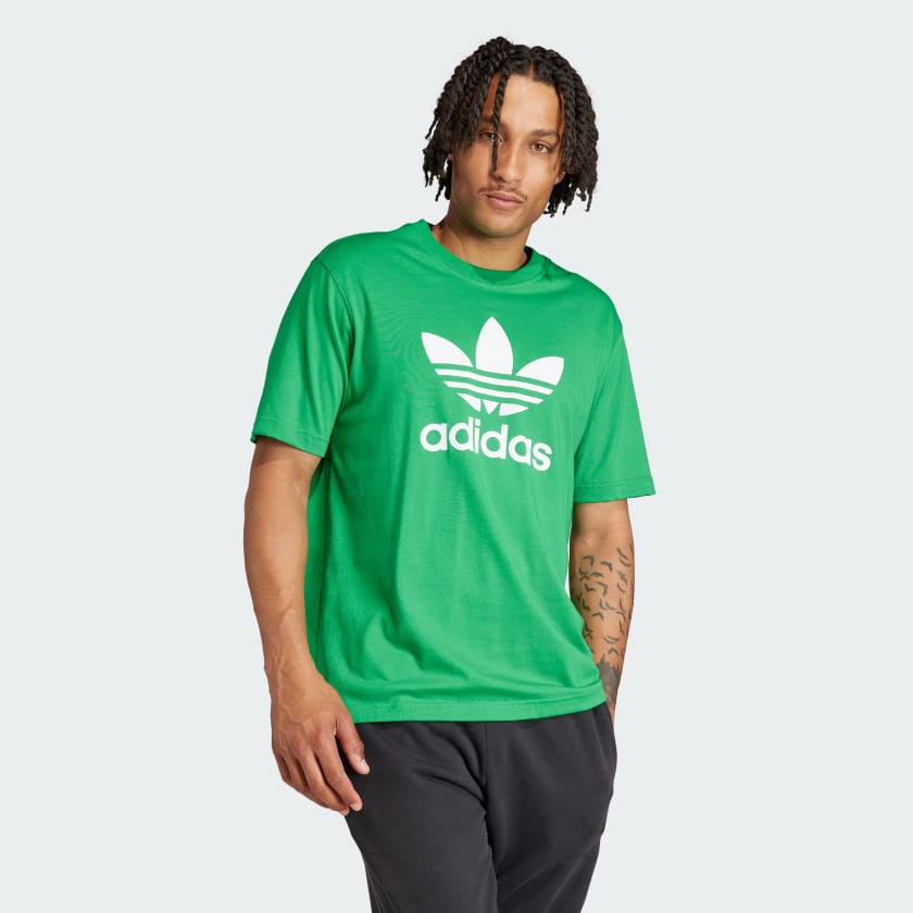 adidas Playera Adicolor Trifolio Verde adidas Mexico