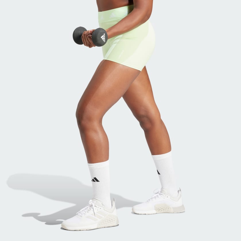 adidas Techfit Short Leggings - Green | Women's Training | adidas US