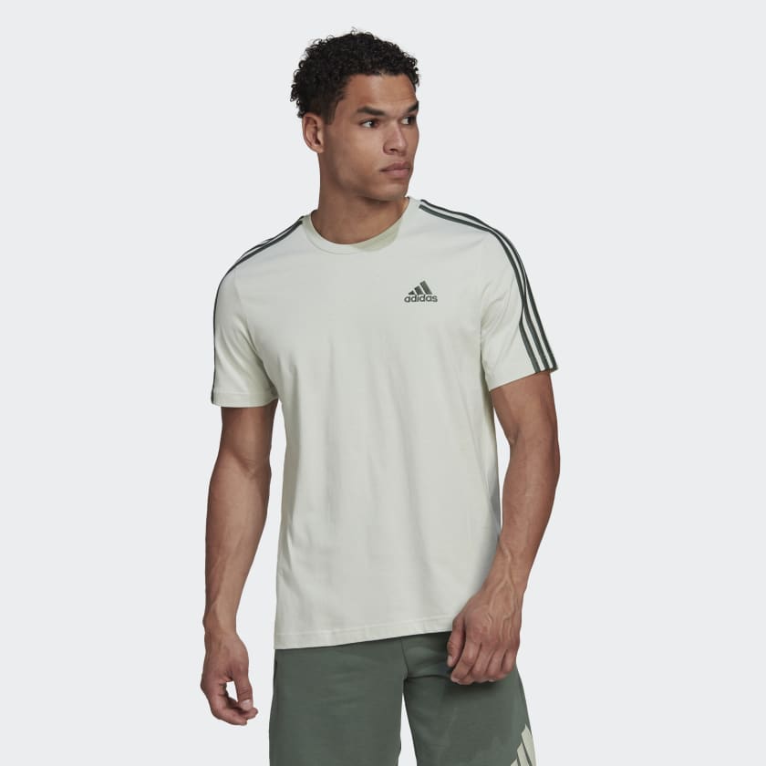 adidas Playera Essentials 3 Franjas Verde adidas Mexico