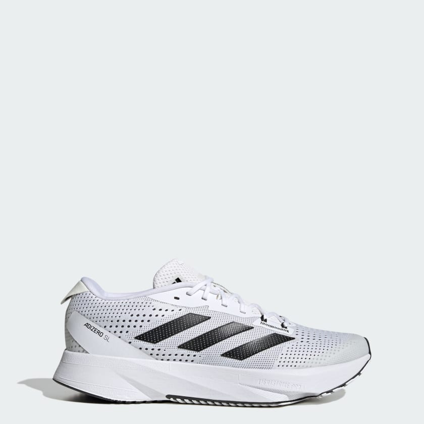  adidas Adizero SL Running Shoes Men's, White, Size 5