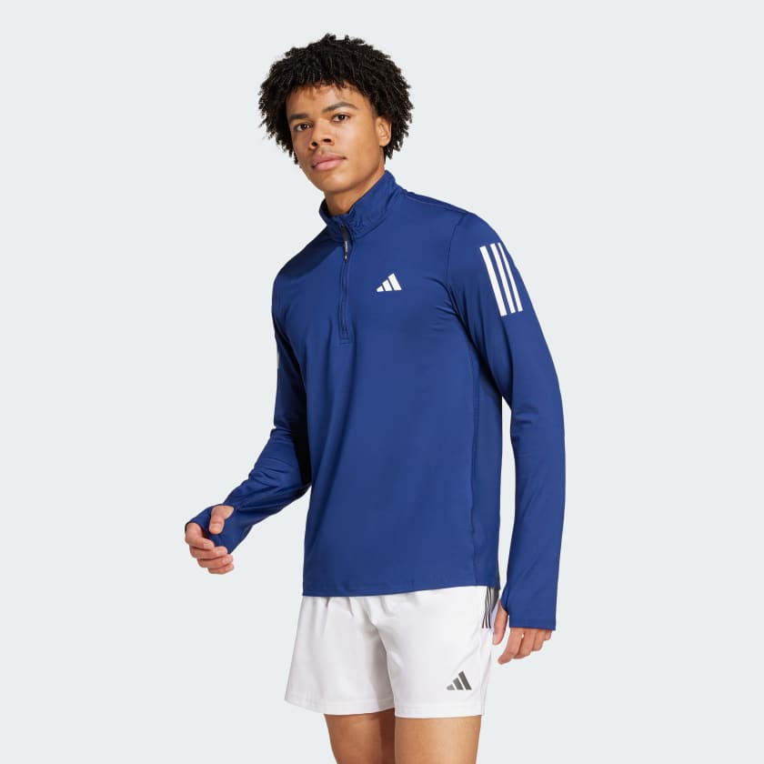 adidas Own the Run Half Zip Track Top Blue adidas Deutschland