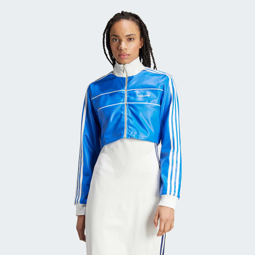 Jaqueta cropped adidas originals nmd zip hoodie azul-marinho clearance