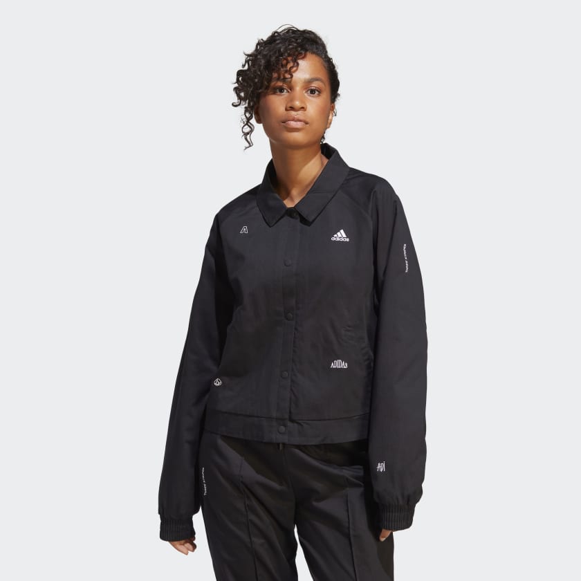 adidas Track Jacket with Healing Crystals Inspired Graphics - Black ...