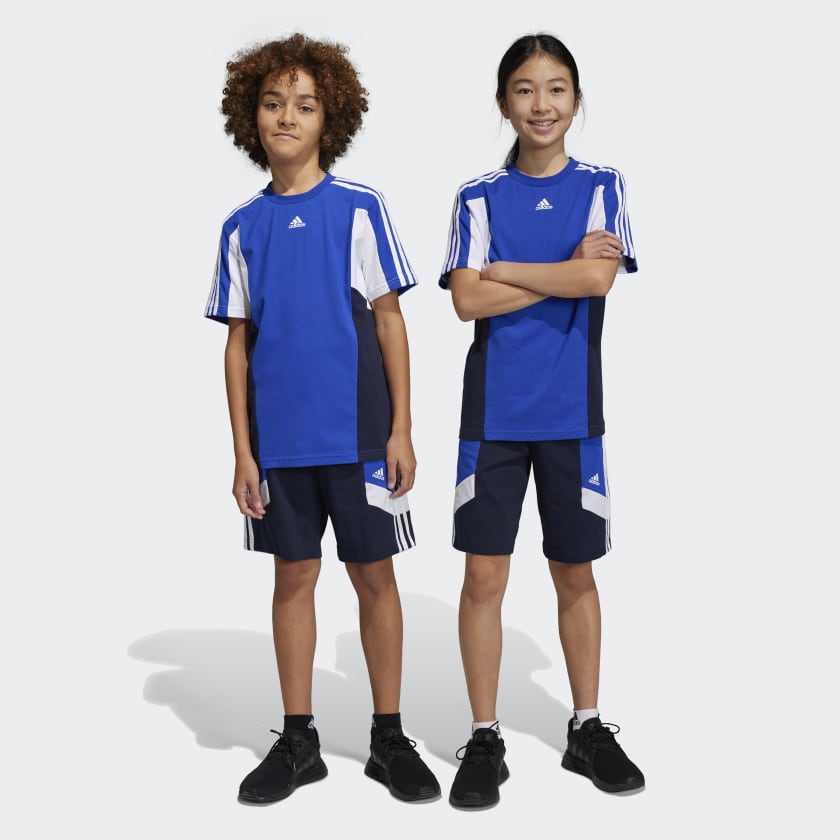 adidas Elastic Waistband Classic 3-Stripes Shorts - Blue | Kids' Lifestyle  | adidas US