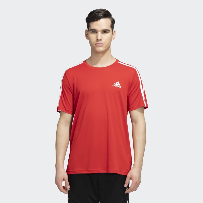 adidas M 3S T - Red | adidas India