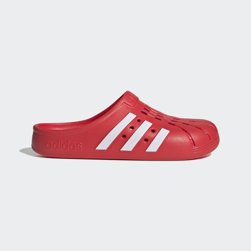 adidas Adilette Clogs - Red | adidas UK