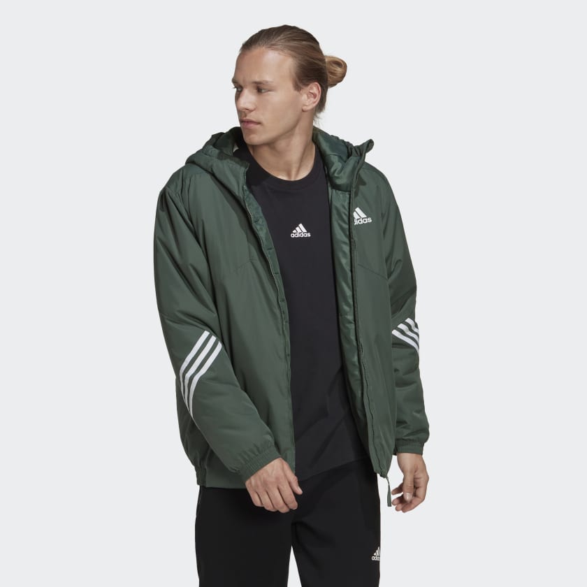 adidas Back to Sport Hooded Jacket - Green | adidas UK