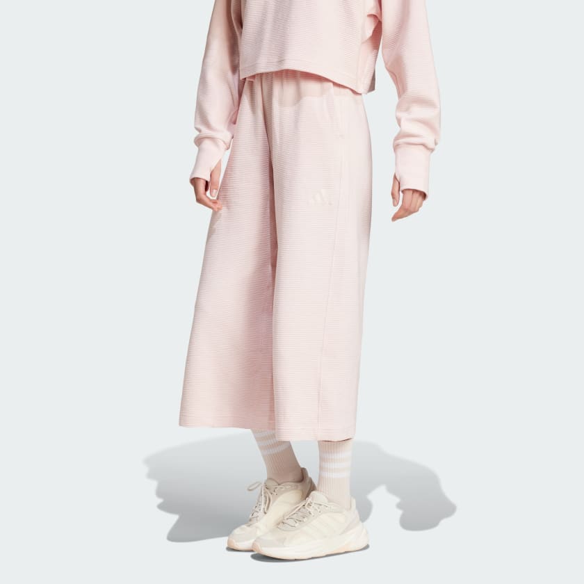 adidas ALL SZN Rib Wide Leg 7 8 Hose Rosa adidas Deutschland