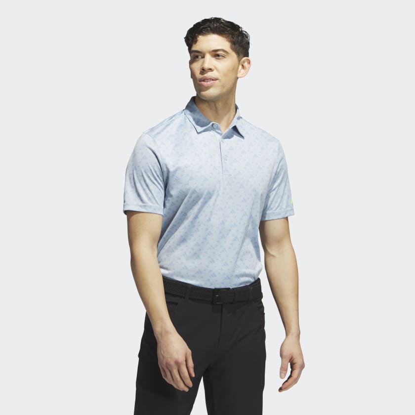 adidas Core Allover Print Golf Polo Shirt - Blue | adidas Canada