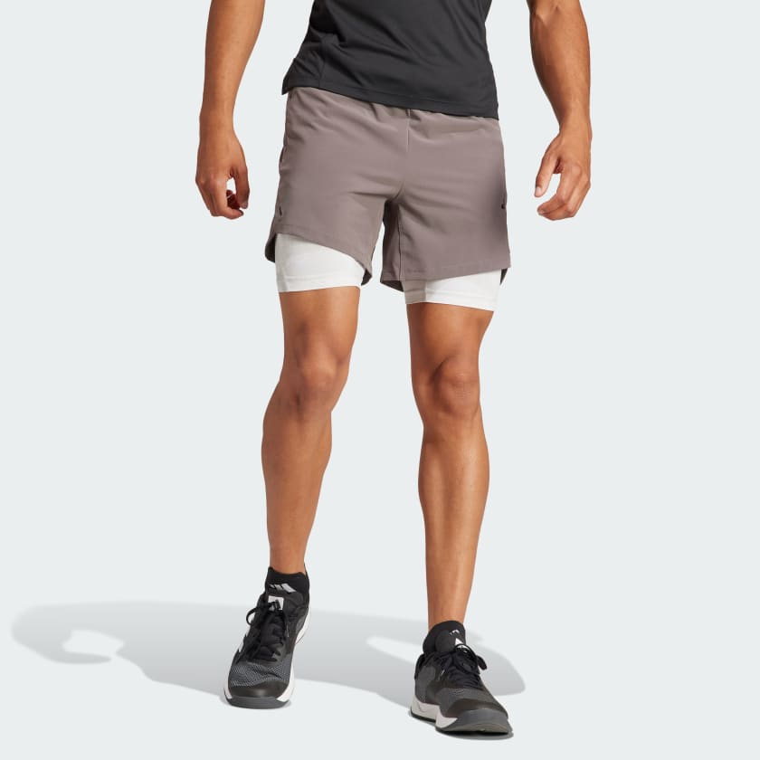 adidas Power Workout 2 in 1 Shorts Brown Free Shipping with adiClub adidas Canada