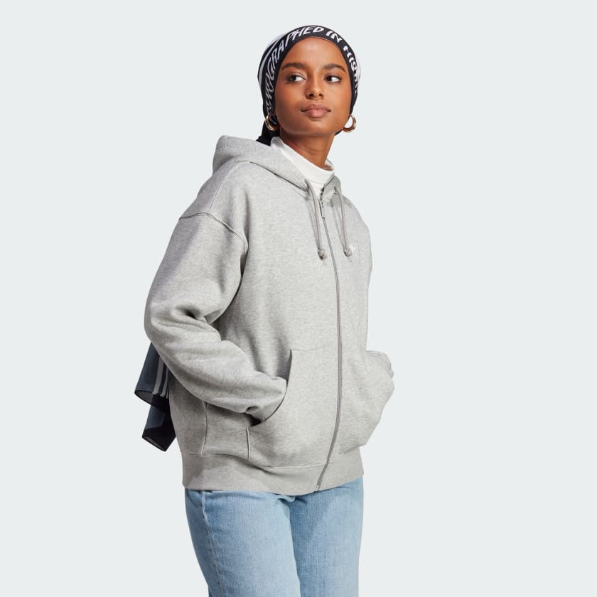 adidas Casaco Boyfriend com Capuz Essentials Cinzento adidas