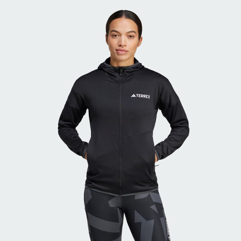 ブランド雑貨総合 adidas Terrex Xperior Climawarm Light Fleece Hooded Jacket ウォーキング・ランニングウェア