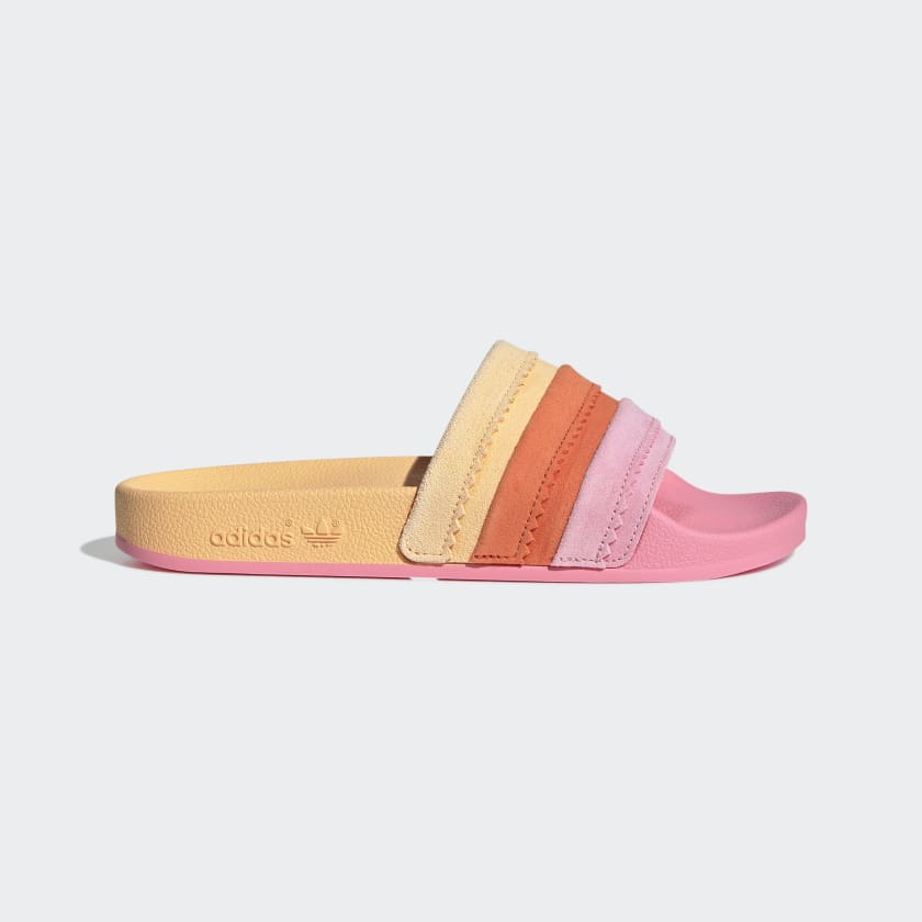 pink adidas adilette slides