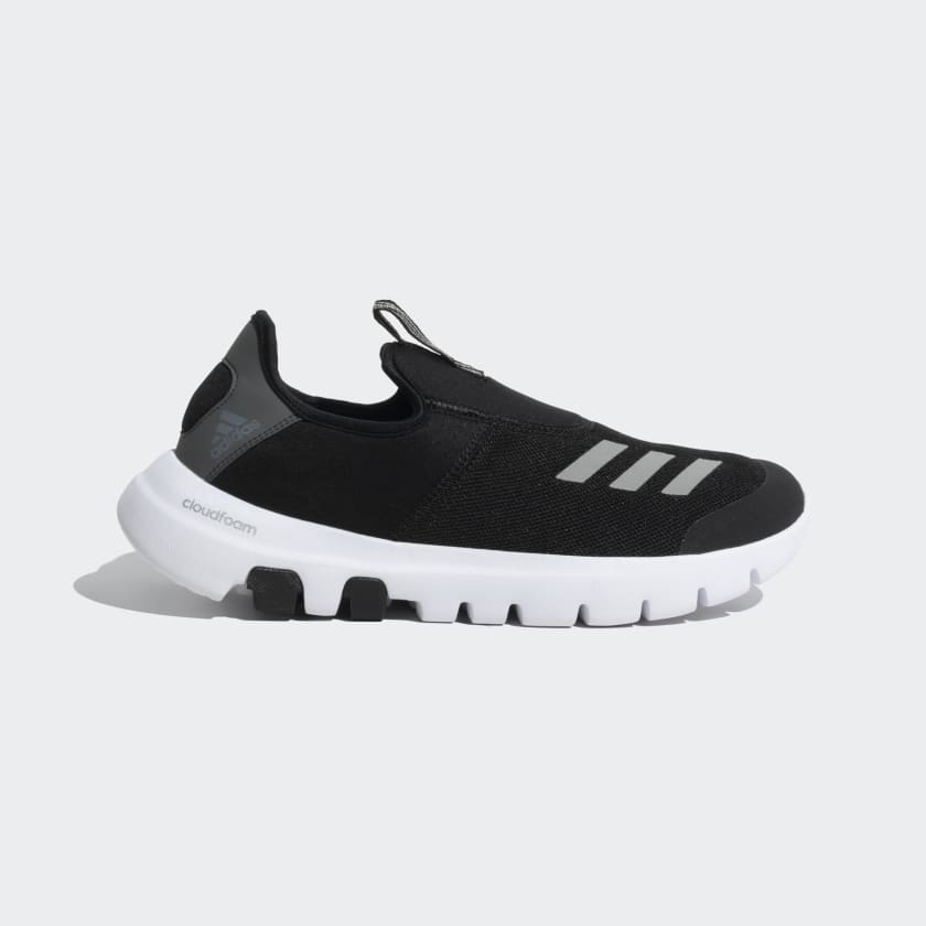 Adidas black outlet slip on sneakers