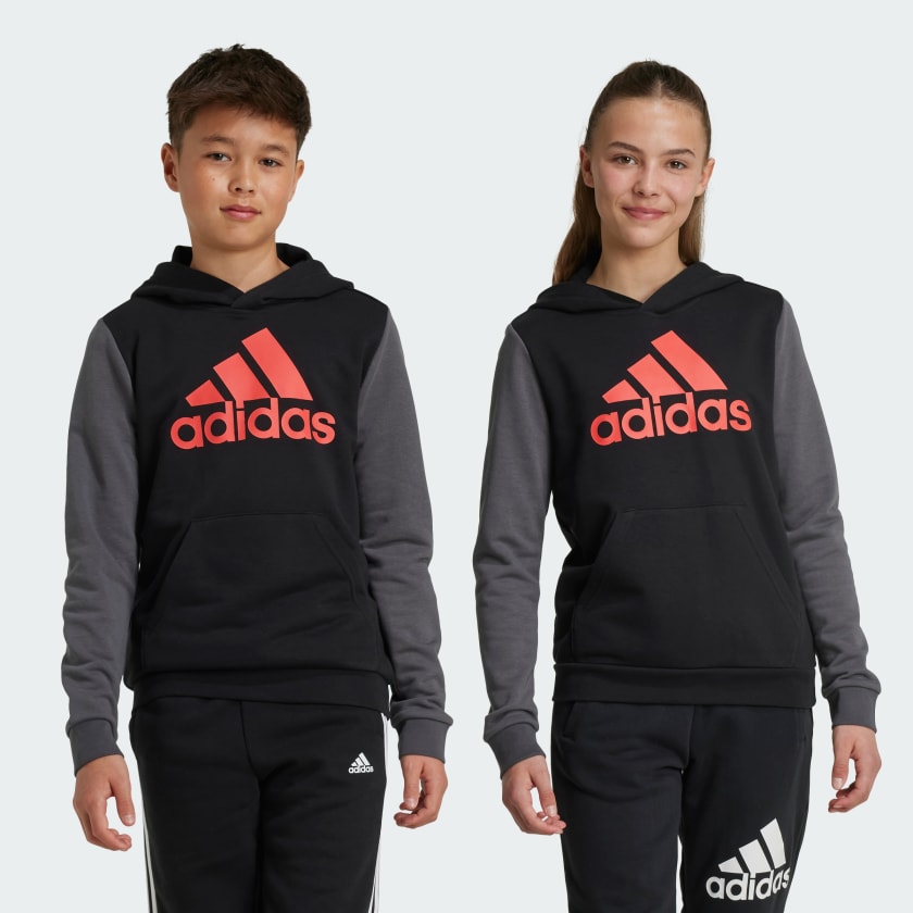 adidas Essentials Big Logo Colorblock Hoodie Kids Black Free Shipping with adiClub adidas Canada