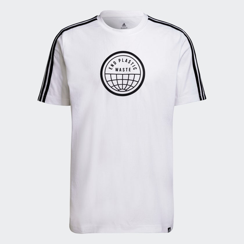 adidas 3 Stripes Graphic Tee White Free Shipping with adiClub adidas US