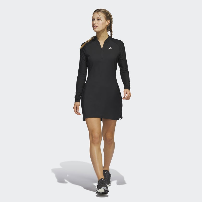 adidas Women's Golf Long Sleeve Golf Dress - Black adidas US