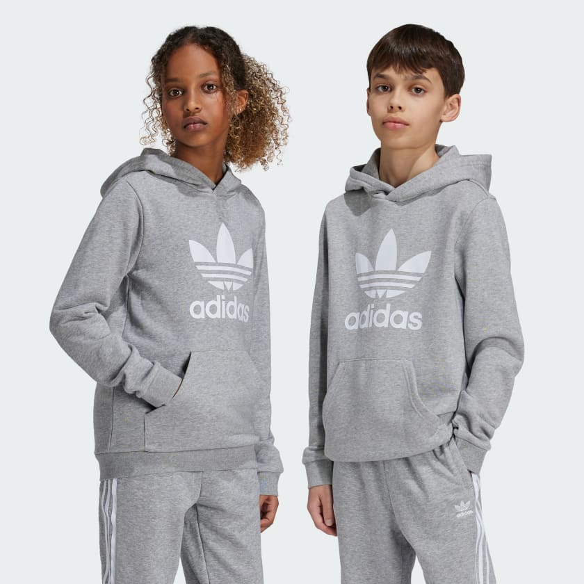 adidas Trefoil Hoodie Kids Grey Free Shipping with adiClub adidas US