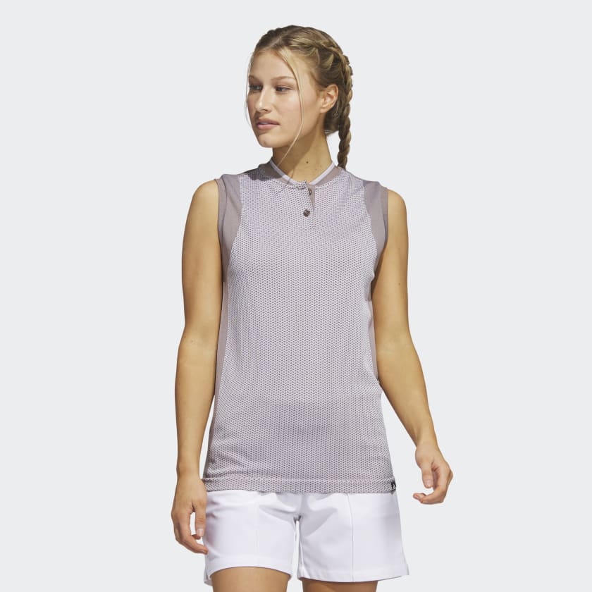 Adidas Ultimate365 Tour Sleeveless Primeknit Polo Shirt