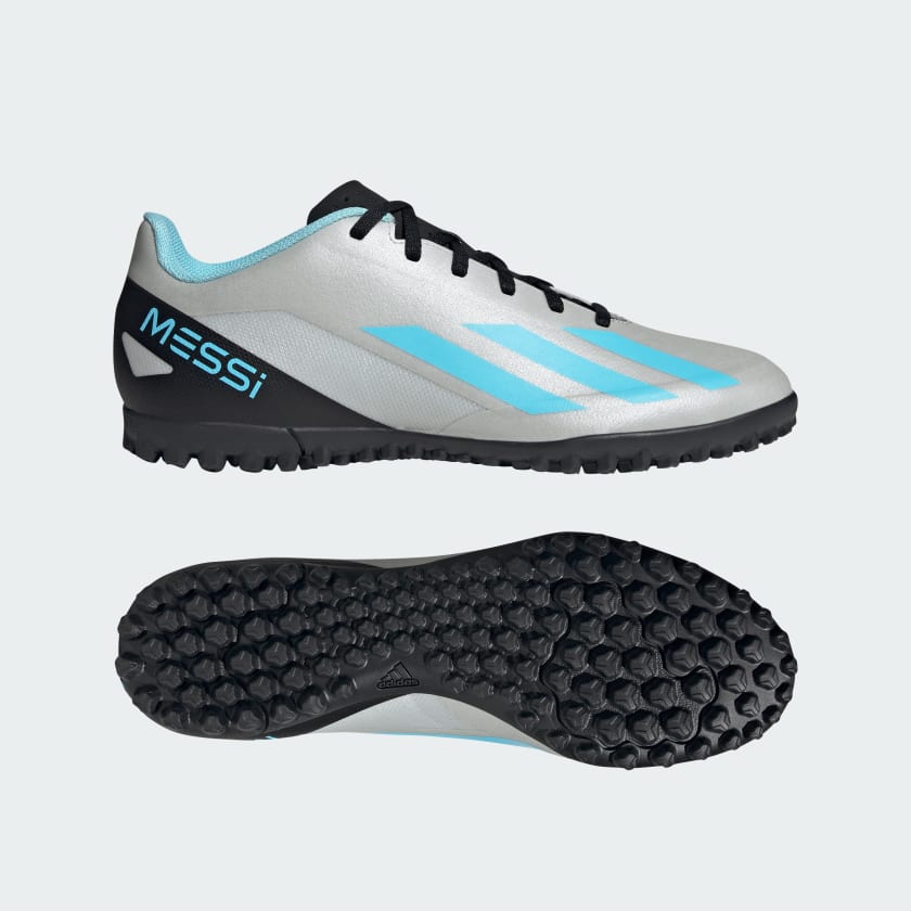adidas Guayos X Crazyfast Messi.4 Pasto Sint tico Plateado
