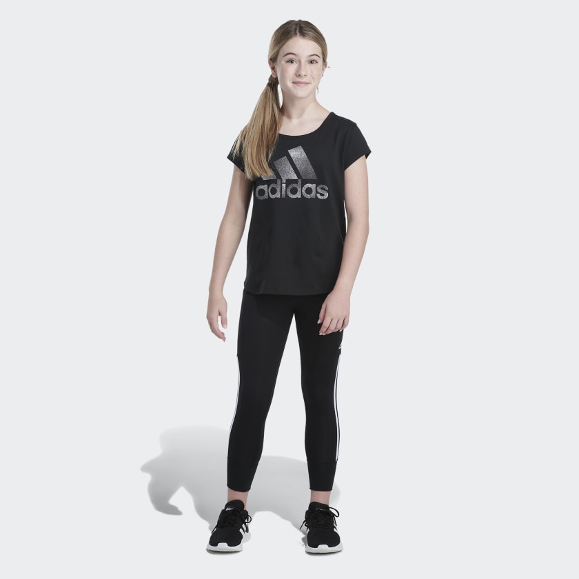 adidas 7/8 3-Stripes Jogger Tights - Black | Kids' Training | adidas US