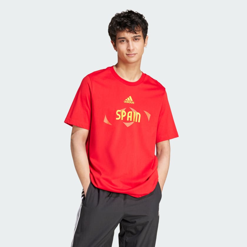 Adidas t shirt rood cheap