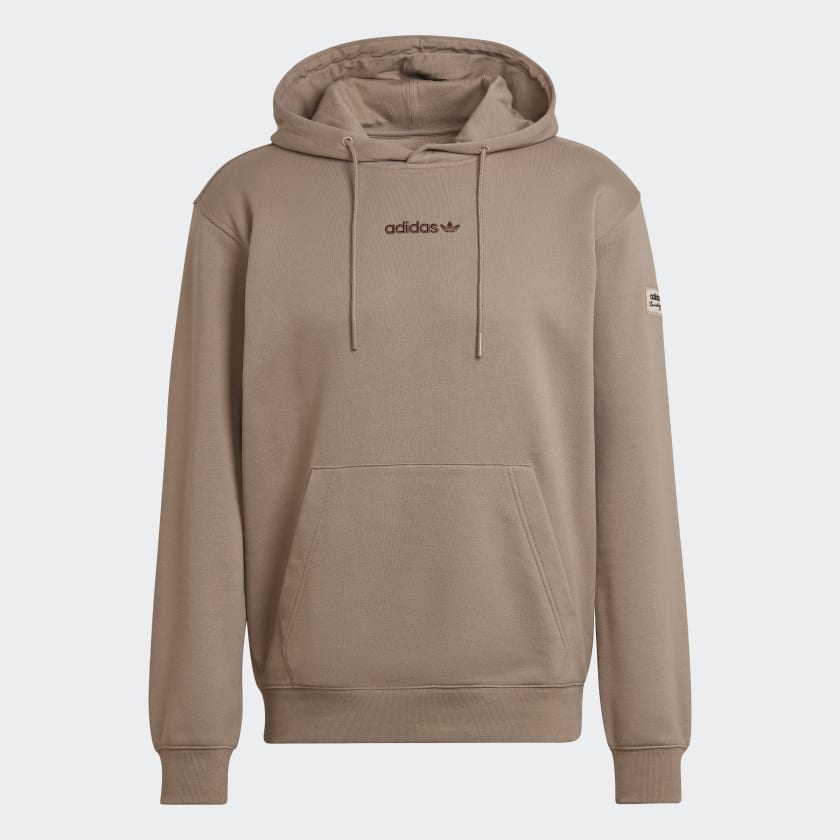 adidas Trefoil Linear Hoodie Brown adidas New Zealand