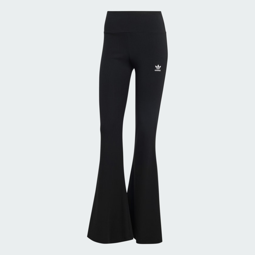Adidas Essentials Rib Flared Leggings Women Black XS