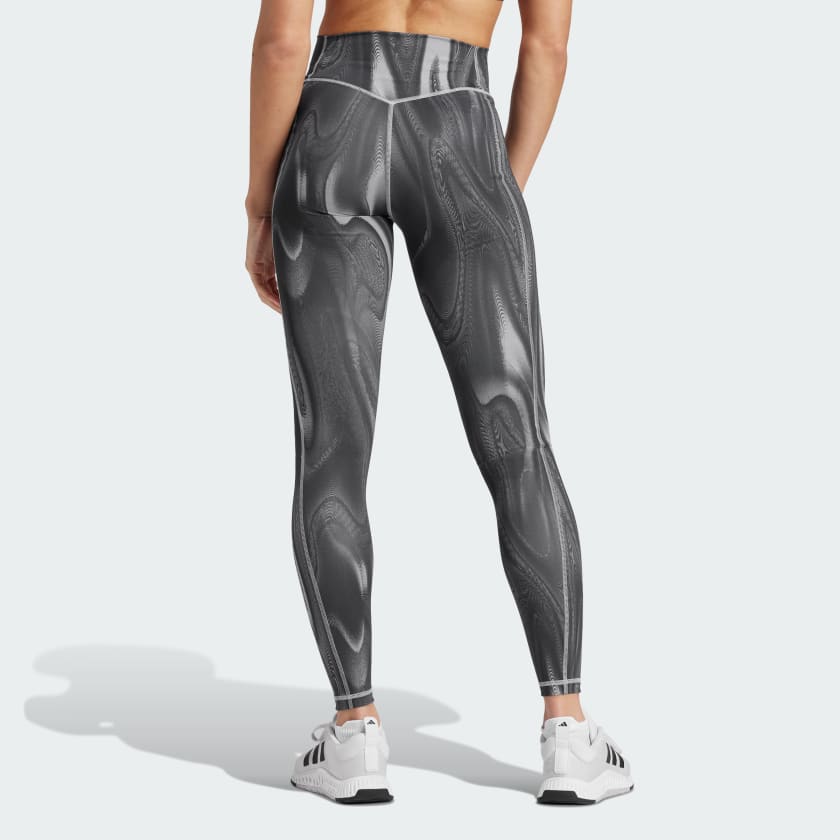 Leggings Optime Full Length Print Grigio IW9991 23 hover model