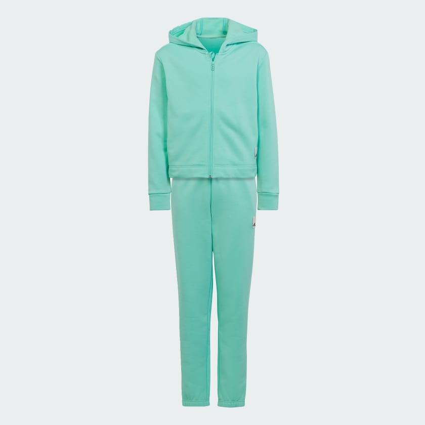 adidas Lounge Hooded Fleece Trainingsanzug Grun adidas Deutschland